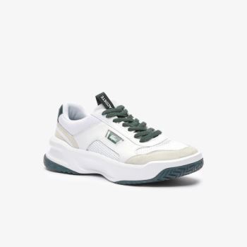 Lacoste Ace Lift Colourblock Læder Reflective Sneakers Bílé Tmavě Zelene | NqQ4970a