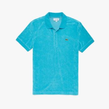 Lacoste Bavlněné Fleece Blend Regular Fit Polo Shirt Fialové Bílé | cxbf1i20