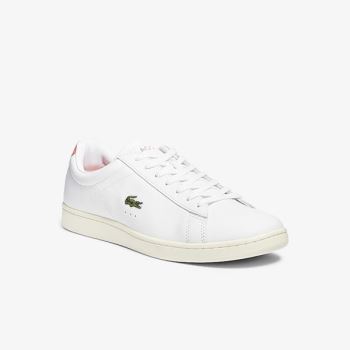 Lacoste Carnaby Evo Læder Accent Sneakers Bílé Béžový | MIvETmPl