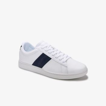 Lacoste Carnaby Evo Pigmented Læder Sneakers Bílé Tmavě Blankyt | jXnySwKJ