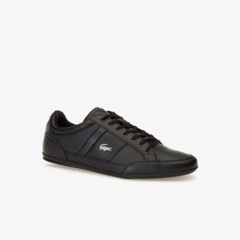 Lacoste Chaymon Nappa Læder Sneakers Černé | rCAOIRpt