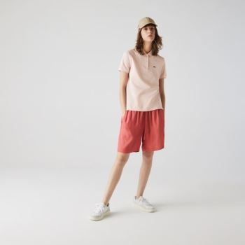 Lacoste Classic Fit Soft Bavlněné Petit Piqué Polo Světle Růžové | TrKiw1ju