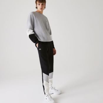 Lacoste Colorblock Piqué Fleece Jogging Pants Bílé Šedé Černé | pXR9rf8s