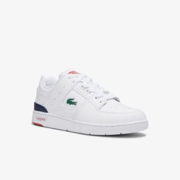 Lacoste Court Cage Læder Sneakers Bílé Béžový | SRHhTTPL