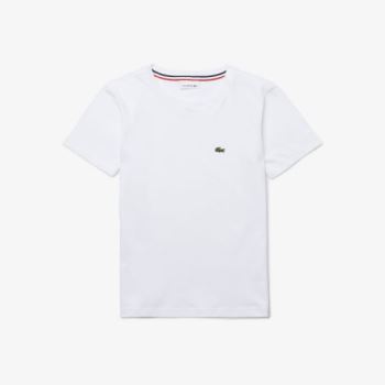 Lacoste Crew Neck Bavlněné Jersey T-shirt Bílé | Dv3789Rq