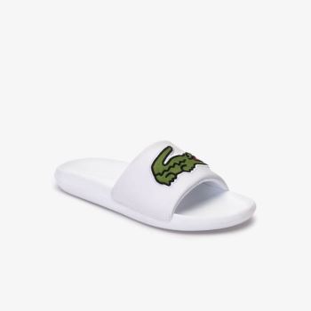 Lacoste Croco Syntetická Slides Bílé Zelene | GoXsopRB