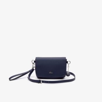 Lacoste Daily Classic Coated Piqué Platene Flap Shoulder Bag Tmavě Blankyt | iwr7mUKq