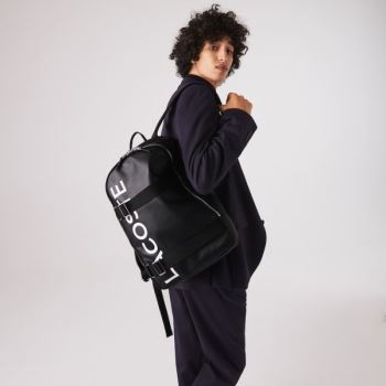 Lacoste L.12.12 Branded And Páskové Backpack Černé Bílé | 6bitXKAn