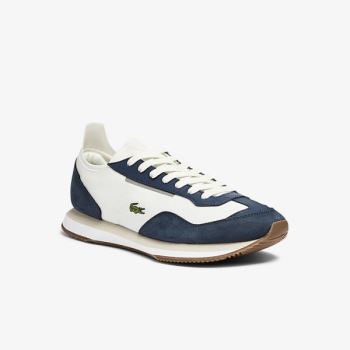 Lacoste Match Break Textilní Sneakers Bílé Tmavě Blankyt | xOp3oxjL