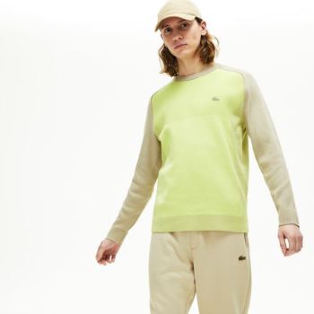 Lacoste Motion Prodyšný Color-Block Svetrové Béžový Žluté | 350UoItA