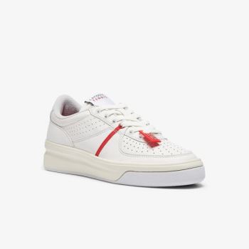 Lacoste Quantace Læder Sneakers Červené Bílé | IHjUUJl0