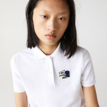 Lacoste Regular Fit Bavlněné Piqué Polo Shirt Bílé | m8So2YtZ