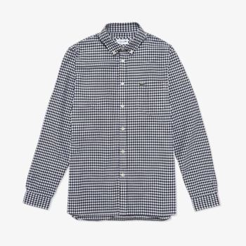 Lacoste Regular Fit Bavlněné Shirt Bílé Černé | VKGxl7sz