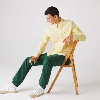 Lacoste Regular Fit Oxford Bavlněné Shirt Žluté | VNNoBKw3