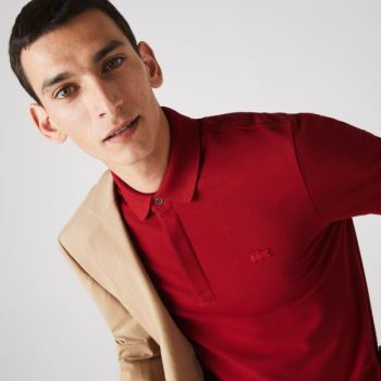 Lacoste Regular Fit Paris Polo Tmavě Červené | auGljGK6