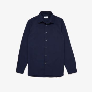 Lacoste Regular Fit Premium Bavlněné Poplin Shirt Tmavě Blankyt Blankyt | vlLDNmFZ