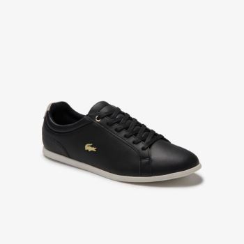 Lacoste Rey Krajkové Semišové Sneakers Černé Šedé | weKBIHH6