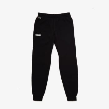 Lacoste SPORT Badge Fleece Jogging Pants Černé Šedé | 8KqT8xnr