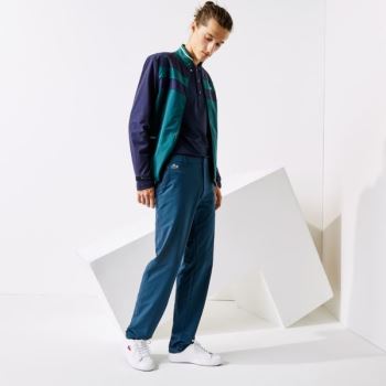 Lacoste SPORT Checkered Technical Golfové Pants Tmavě Blankyt Blankyt Zelene | oMBvXviU