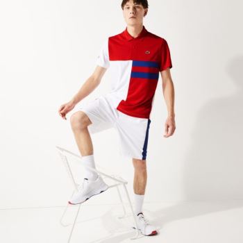 Lacoste SPORT Colorblock Prodyšný Piqué Tenisové Polo Shirt Hnědožlutý Zelene Tmavě Blankyt Blankyt | FutpRMsE