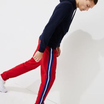 Lacoste SPORT Contrast Bands Lehké Tracksuit Pants Červené Blankyt Bílé | erStTjll