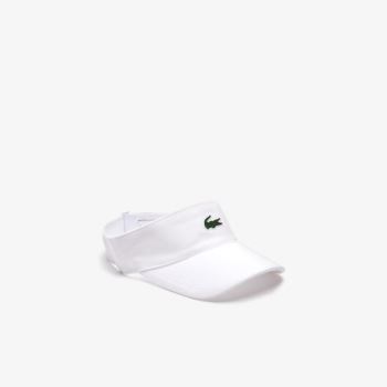 Lacoste SPORT Piqué And Fleece Tenisové Visor Bílé | 8HnbwEEk