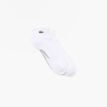 Lacoste SPORT Printed Crocodile Low-Cut Bavlněné Socks Bílé Šedé | 7zGWvFZV