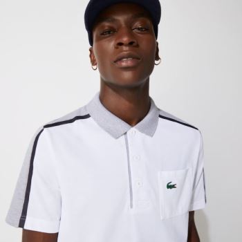 Lacoste SPORT Prodyšný Colorblock Golfové Polo Šedé Bílé Tmavě Blankyt Blankyt Šedé | BbKwFdsJ