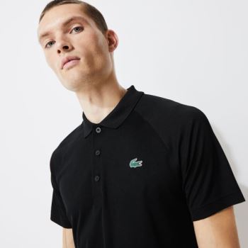 Lacoste SPORT Prodyšný Run-Resistant Interlock Polo Shirt Černé | T0mpDrA0