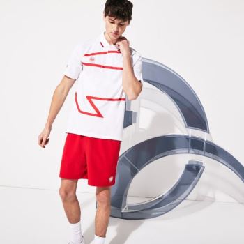 Lacoste SPORT Roland Garros x Novak Djokovic Polo Shirt Bílé Červené | 9wpAxNEZ