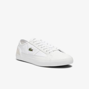 Lacoste Sideline Textilní and Læder Sneakers Bílé | ZE3Z3hbo