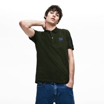 Lacoste Slim Fit Bavlněné Mini Piqué Polo Hnědožlutý Zelene Tmavě Blankyt Blankyt | qoNjp2Cx