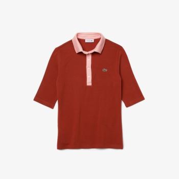 Lacoste Slim Fit Bavlněné Polo Shirt Hnědé Růžové | imBDvDsa