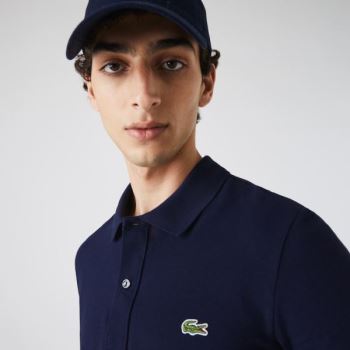 Lacoste Slim Fit Polo in Petit Piqué Tmavě Blankyt Blankyt | aSilV2BV