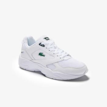 Lacoste Storm 96 LO Textilní and Læder Sneakers Bílé | SeGn5wIr