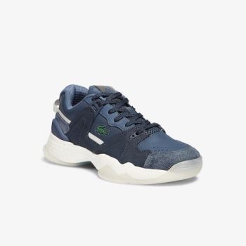 Lacoste T-Point Nubuck Læder Sneakers Tmavě Blankyt | 74c3LWUk