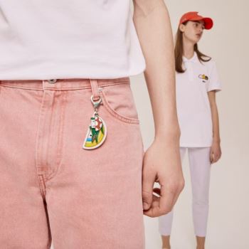 Lacoste x FriendsWithYou Coloured Metal Charm Keyring Žluté | l0O9rFSv