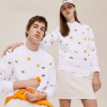 Lacoste x FriendsWithYou Design Sweatshirt Bílé | Jg6zdXPC