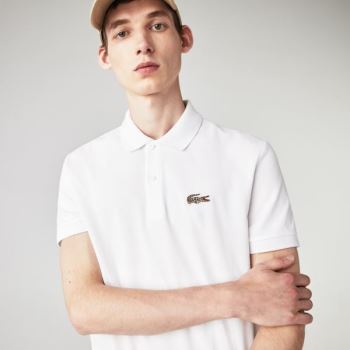 Lacoste x National Geographic Regular Fit Organic Bavlněné Polo Shirt Bílé | uJE0PPid