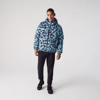 Lacoste x National Geographic Reversible Quilted Zip Jacket Bílé Tmavě Blankyt Blankyt | lQIk0GJr