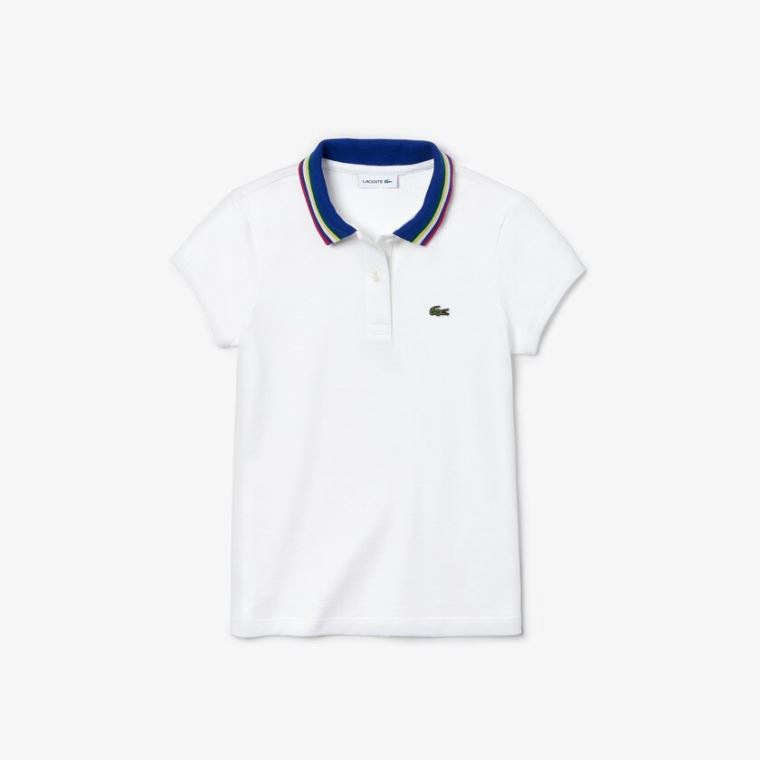 Lacoste A-Line Bavlněné Piqué Polo Bílé | CyZHcRVY