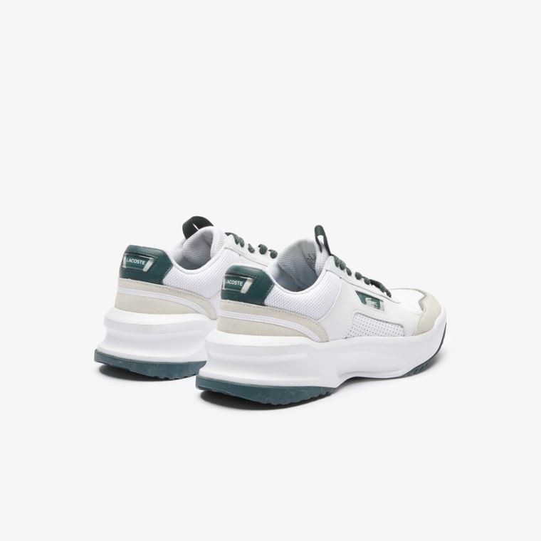 Lacoste Ace Lift Colourblock Læder Reflective Sneakers Bílé Tmavě Zelene | NqQ4970a