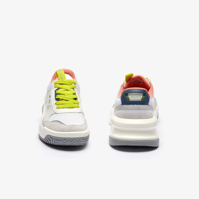 Lacoste Ace Lift Læder and Semišové Sneakers Bílé Světle Šedé | zuAhha6M