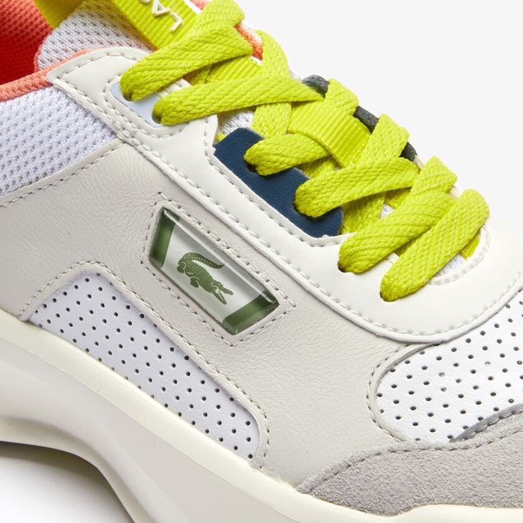 Lacoste Ace Lift Læder and Semišové Sneakers Bílé Světle Šedé | zuAhha6M