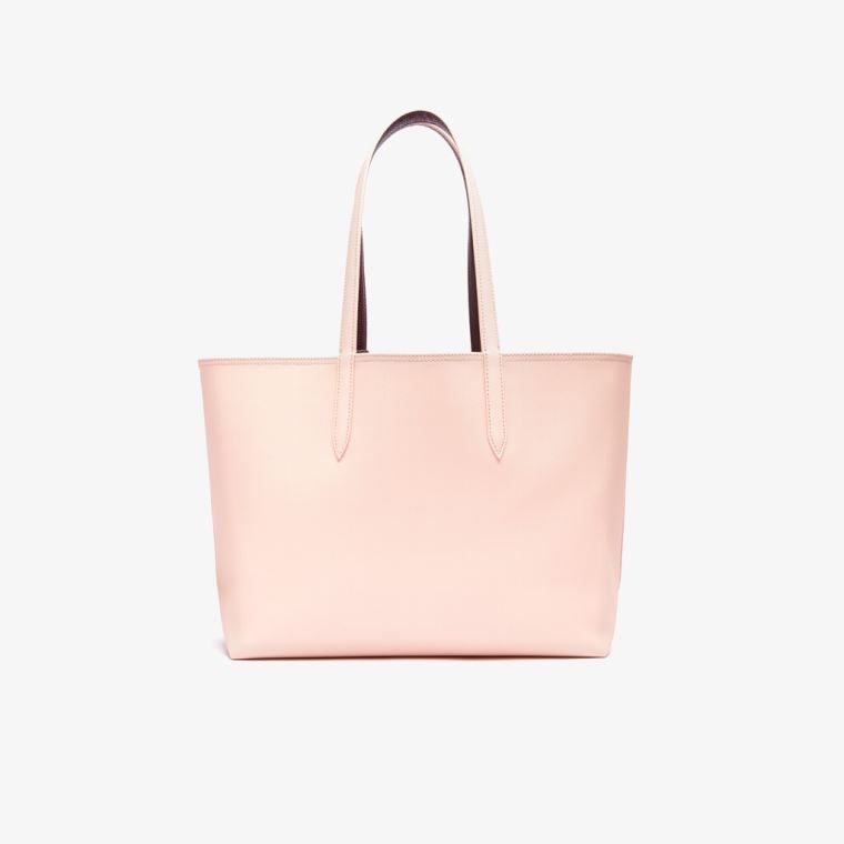 Lacoste Anna Removable Pouch Signature Reversible Tote Vínové | mshlIIQN