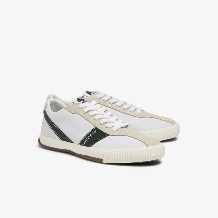 Lacoste Ball Net Platene and Semišové Sneakers Bílé | cKkfJlkB