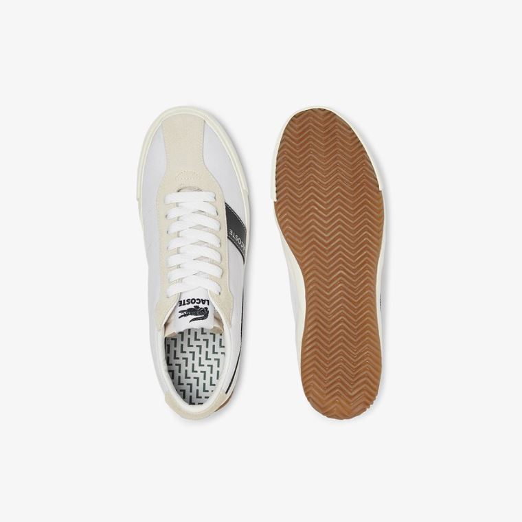 Lacoste Ball Net Platene and Semišové Sneakers Bílé | cKkfJlkB