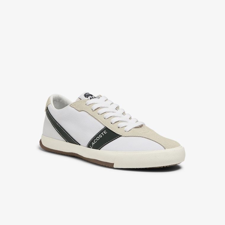 Lacoste Ball Net Platene and Semišové Sneakers Bílé | cKkfJlkB