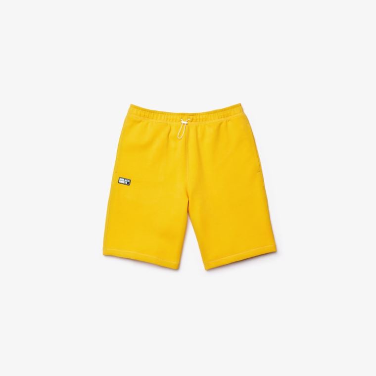 Lacoste Bavlněné Blend Badge Bermuda Shorts Žluté | INZePBLb