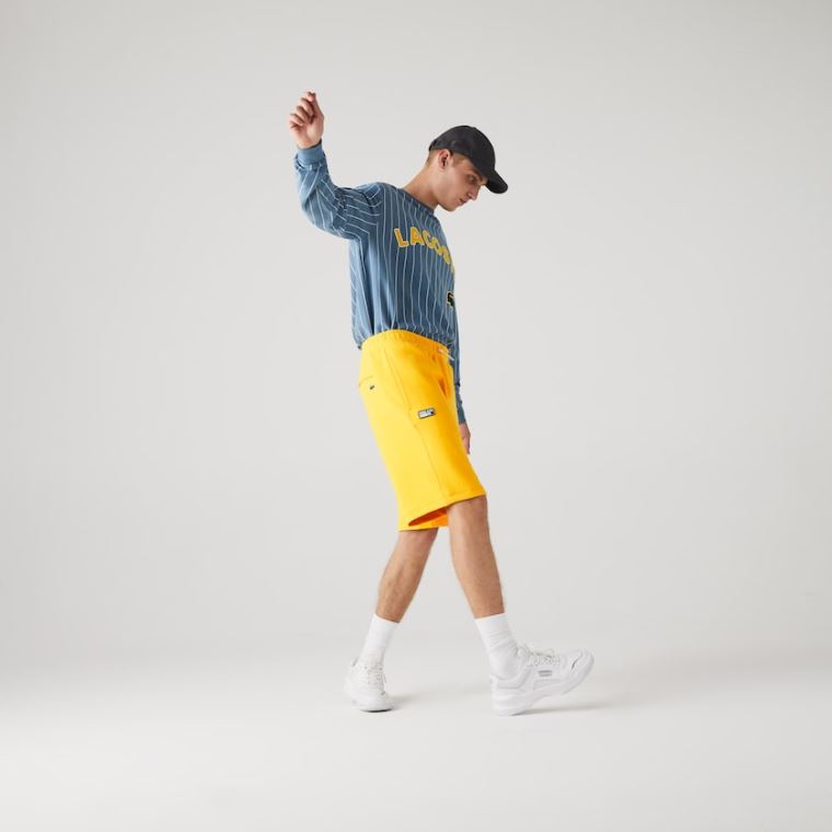 Lacoste Bavlněné Blend Badge Bermuda Shorts Žluté | INZePBLb